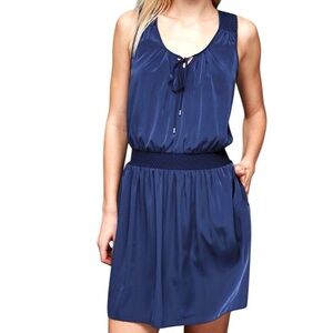 GAP Women’s Blue‎ Romper Size M Smocked Waist Sleeveless Summer Casual